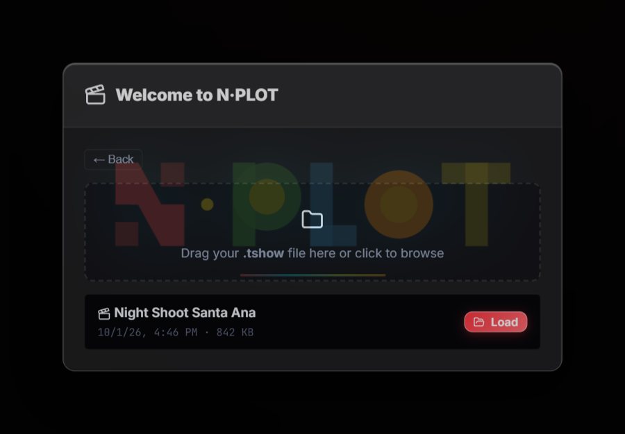 N·PLOT start screen