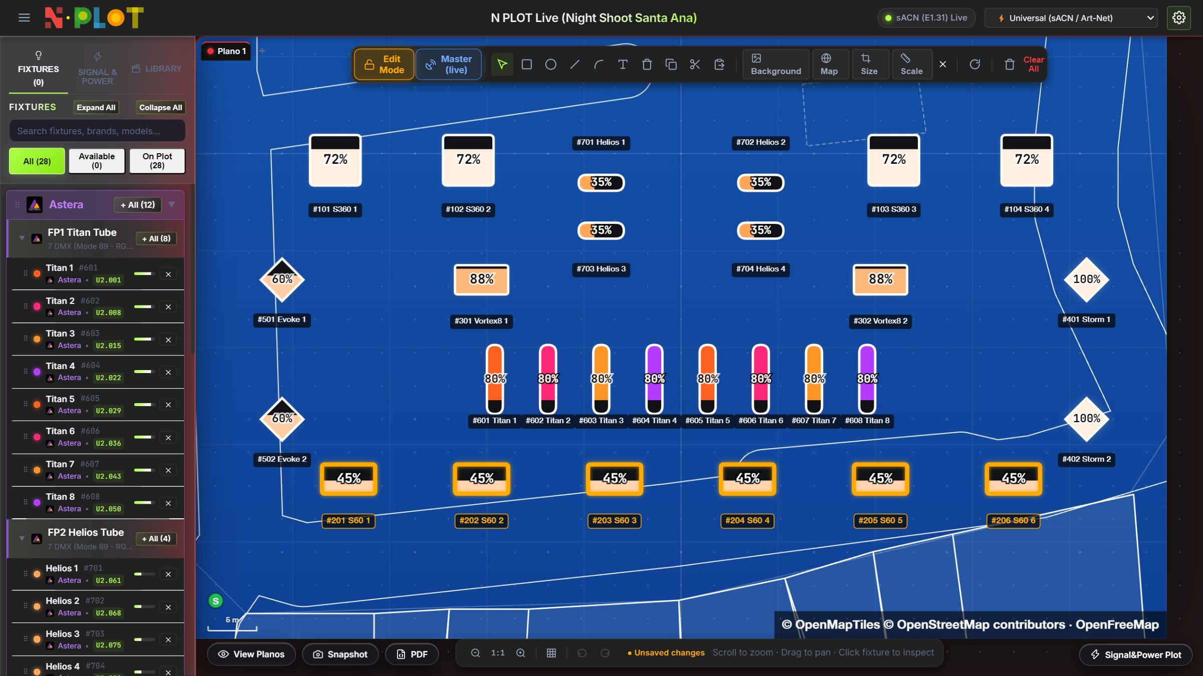 Plan in edit mode